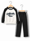 Boys California Black and Cream Tracksuit Set