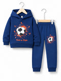 Boys Football Blue Tracksuit Set
