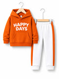 Boys Happy Days Orange Tracksuit Set