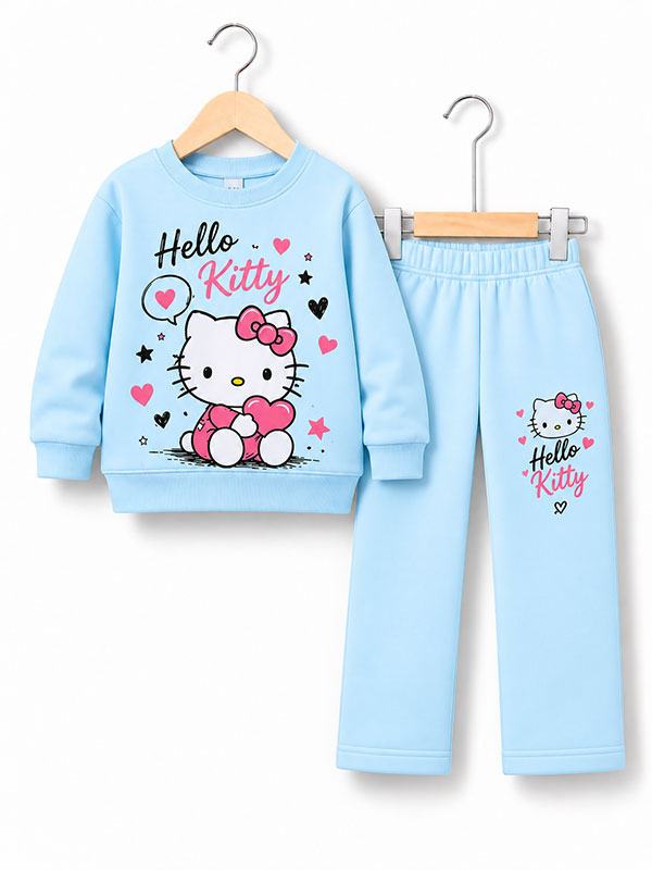 Girls Hello Kitty Sky Blue Tracksuit Set